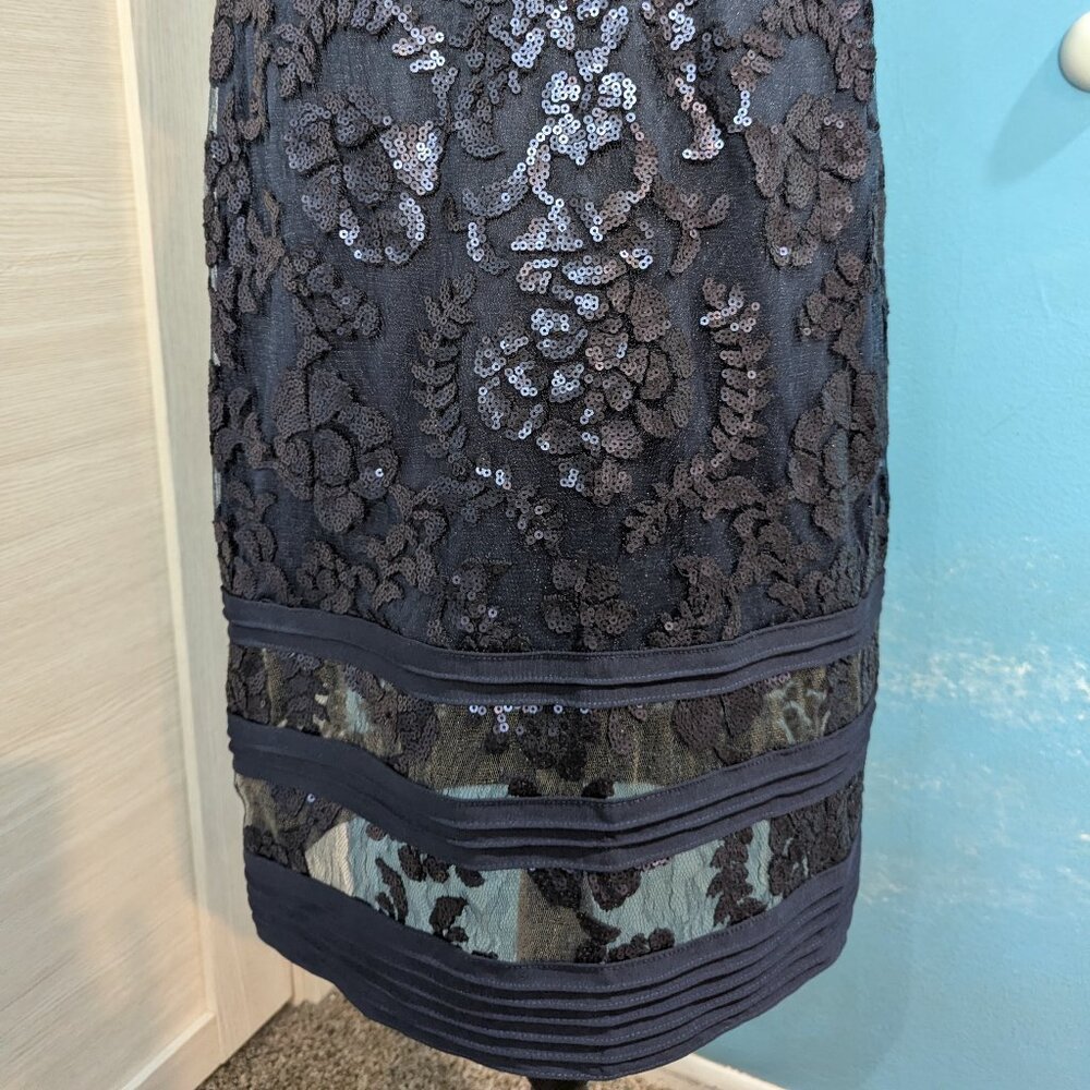 Tadashi Shoji Navy Lace Midi Dress - Picture 3 of 13